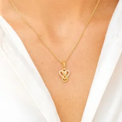 infinity zirkon anheng i forgylt sølv