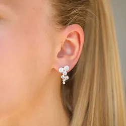 zirkon øredobber i sølv - Bubbly Sparkle