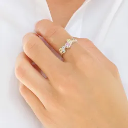 multifarget zirkon ring i sølv - Bubbly Twist