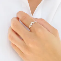 zirkon ring i sølv - Bubbly Sparkle