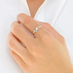 multifarget zirkon ring i sølv - Bubbly Twist