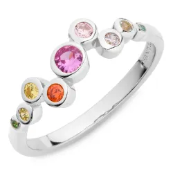multifarget zirkon ring i sølv - Bubbly Twist