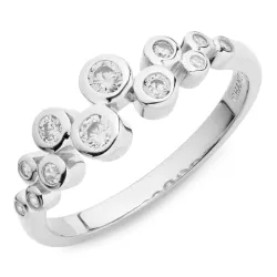 zirkon ring i sølv - Bubbly Sparkle