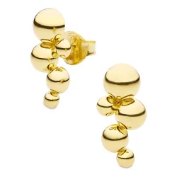 kule øredobber i forgylt sølv - Bubbly Pure