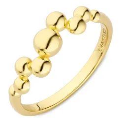 kule ring i forgylt sølv - Bubbly Pure