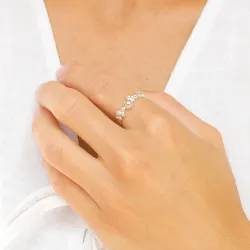 kule ring i sølv - Bubbly Pure