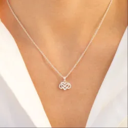 hjerte infinity anheng i sølv - Amoré