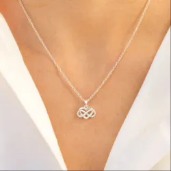 hjerte infinity anheng i sølv - Amoré