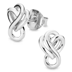 hjerte infinity øredobber i sølv - Amoré