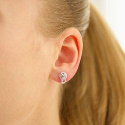 hjerte infinity øredobber i sølv - Amoré