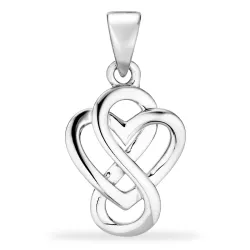 hjerte infinity anheng i sølv - Amoré
