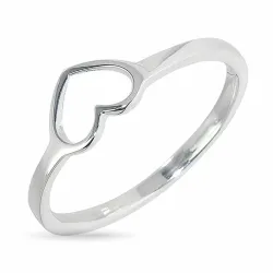 Fingerringer hjerte ring i sølv