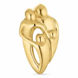 mor og barn anheng i forgylt sølv