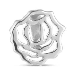 Fødselsblomst juni rosa anheng i sølv