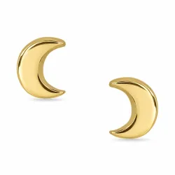 måne øredobber i forgylt sølv