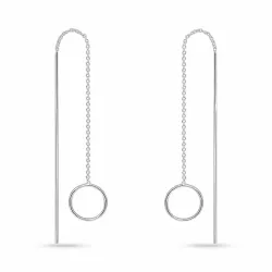 lange kjedeøreringer i sølv