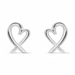 hjerte ørestikker i sølv