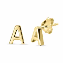 bokstav a ørestikker i forgylt sølv - My Letter