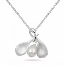 blad perle øredobber i sølv
