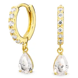 zirkon creol i forgylt sølv