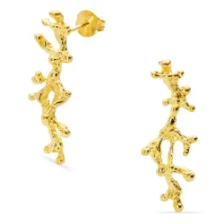 øredobber i forgylt sølv