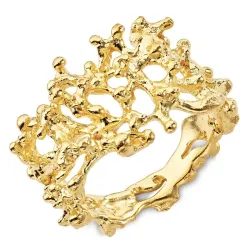 ring i forgylt sølv