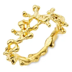 ring i forgylt sølv