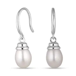 7,5-8 mm perle øredobber i sølv