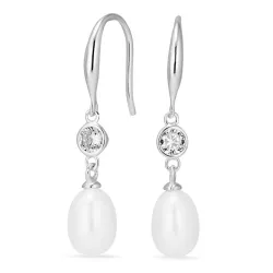 7,5-8 mm perle øredobber i sølv