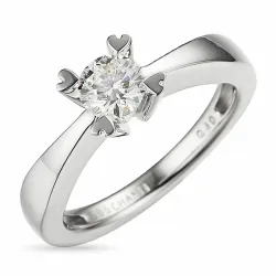 0,40 ct solitaire ring i 14 karat hvitt gull