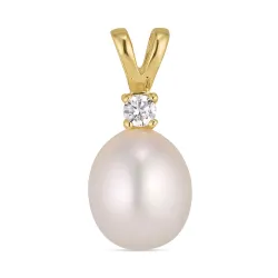 perle anheng i forgylt sølv