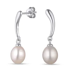 7,5-8 mm perle øredobber i sølv