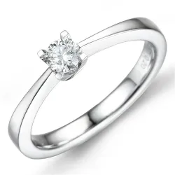 0,30 ct solitaire ring i 14 karat hvitt gull