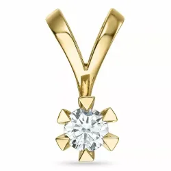 0,40 ct lab grown diamant solitaireanheng i 14 karat gull 0,40 ct