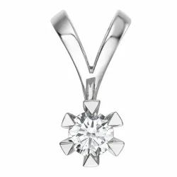 0,40 ct lab grown diamant solitaireanheng i 14 karat hvitt gull 0,40 ct