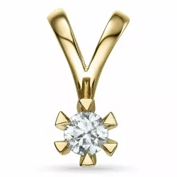 0,30 ct lab grown diamant solitaireanheng i 14 karat gull 0,30 ct