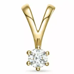 0,30 ct lab grown diamant solitaireanheng i 14 karat gull 0,30 ct