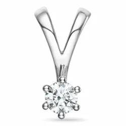 0,40 ct lab grown diamant solitaireanheng i 14 karat hvitt gull 0,40 ct