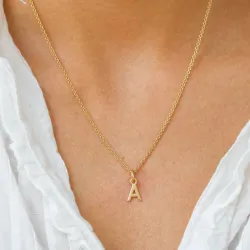 bokstav a anheng i forgylt sølv - My Letter