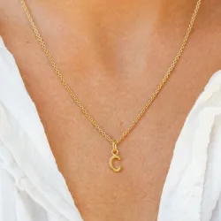 bokstav c anheng i forgylt sølv - My Letter