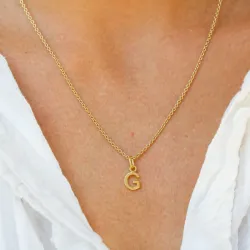 bokstav g anheng i forgylt sølv - My Letter