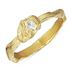 ring i forgylt sølv