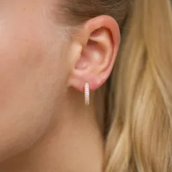 14,5 mm zirkon creol i forgylt sølv - Lumé Illume