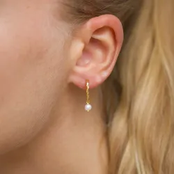 perle halvcreol i forgylt sølv - Lumé Etched