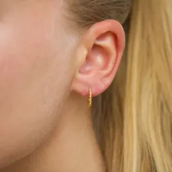 13,5 mm creol i forgylt sølv - Lumé Etched