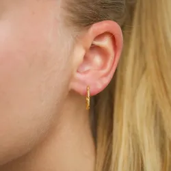 15 mm creol i forgylt sølv - Lumé Etched