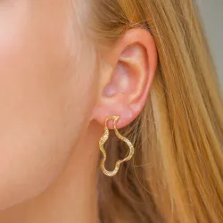 øredobber i forgylt sølv - Lumé Etched