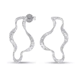 øredobber i sølv - Lumé Etched