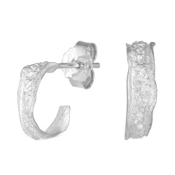 11,5 mm halvcreol i sølv - Lumé Etched