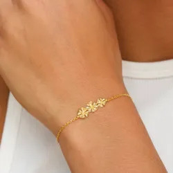 armbånd i forgylt sølv 16 plus 3 cm x 6,5 mm
